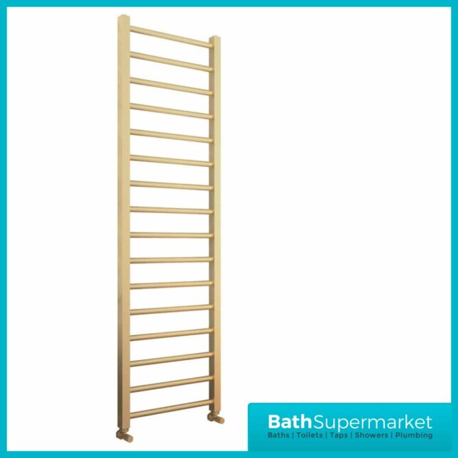 Sognare Vibraz Brushed Brass Designer Towel Radiator 500mm x 1600mm