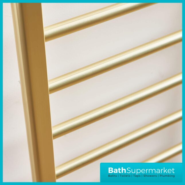 Sognare Vibraz Brushed Brass Designer Towel Radiator 500mm x 1600mm