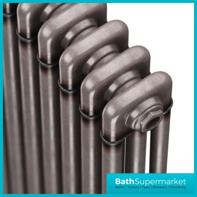3 Column Raw Metal Vertical Designer Radiator 1800mm Height x Various Widths - Image 4