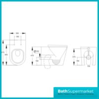 Nero Matt Black Round Back To Wall Rimless Toilet & Soft Close Seat