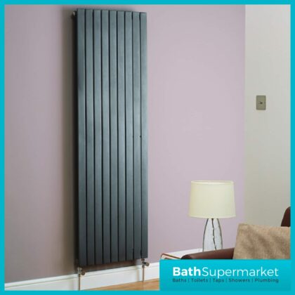 Boston Anthracite Designer Radiator 1600mm Wide x Various Heights