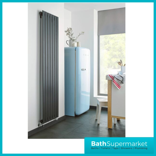 Boston Anthracite Designer Radiator 1800mm Wide x Various Heights