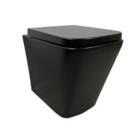 Nero Matt Black Square Back To Wall Toilet & Soft Close Seat - Image 7