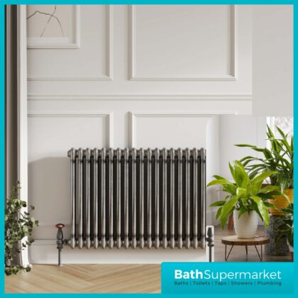 2 Column Raw Material Horizontal Designer Radiator 812mm x 600mm
