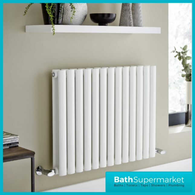 Aspen White Horizontal Double Panel Radiator 600mm Height x Various Widths