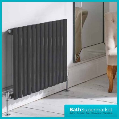 Aspen Anthracite Horizontal Single Panel Radiator 600mm Height x Various Widths