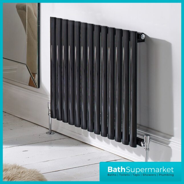 Aspen Anthracite Horizontal Single Panel Radiator 600mm Height x Various Widths