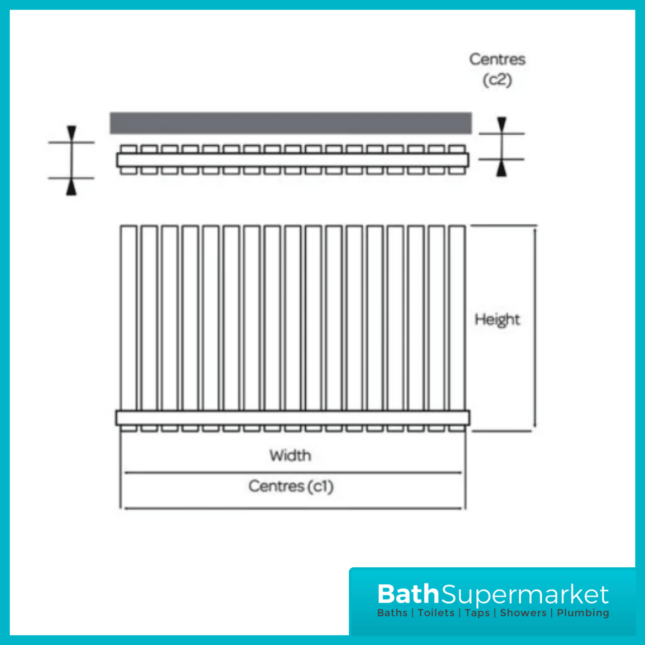 Boston White Horizontal Single Panel Radiator 600mm Height x Various Widths