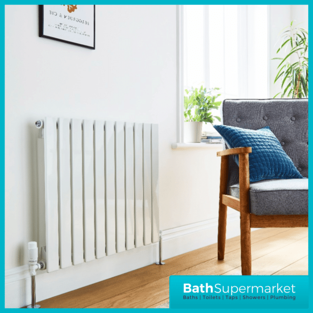 Boston White Horizontal Single Panel Radiator 600mm Height x Various Widths