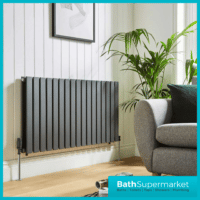 Boston Anthracite Horizontal Single Panel Radiator 600mm Height x Various Widths