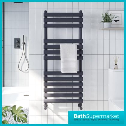Sognare Vogue Anthracite Ladder Towel Radiator 500mm Wide x 800mm & 1200mm Height