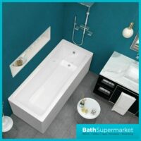 Sanica Square Single Ended Acylic Bath 1600mm x 700mm - NTH
