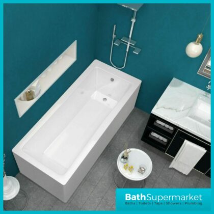 Sanica Square Single Ended Acylic Bath 1600mm x 700mm - NTH