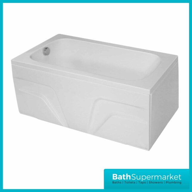Belen Round Single Ended Space Saving Acrylic Bath 1200mm x 700mm - Image 4