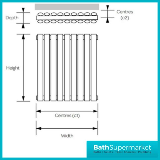 Aspen White Horizontal Double Panel Radiator 600mm Height x Various Widths