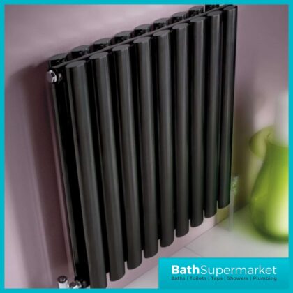 Aspen Anthracite Horizontal Double Panel Radiator 600mm Height x Various Widths