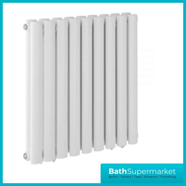 Aspen White Horizontal Single Panel Radiator 600mm Height x Various Widths