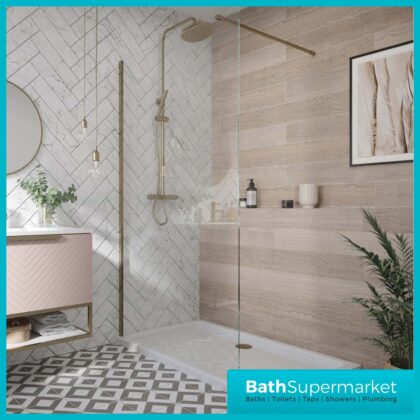 Sognare Brushed Brass Wetroom Panels