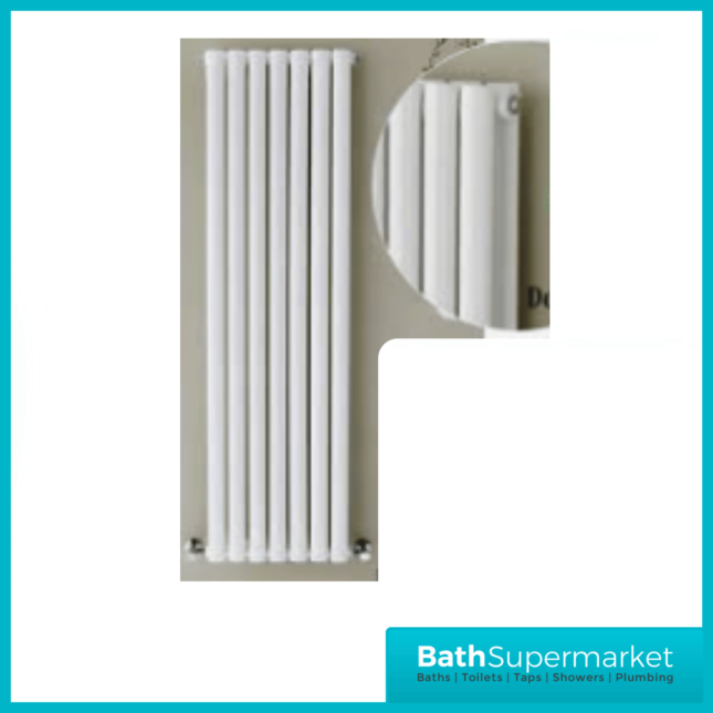 Aspen White Double Panel Vertical Radiator 1800mm Height x Various Widths