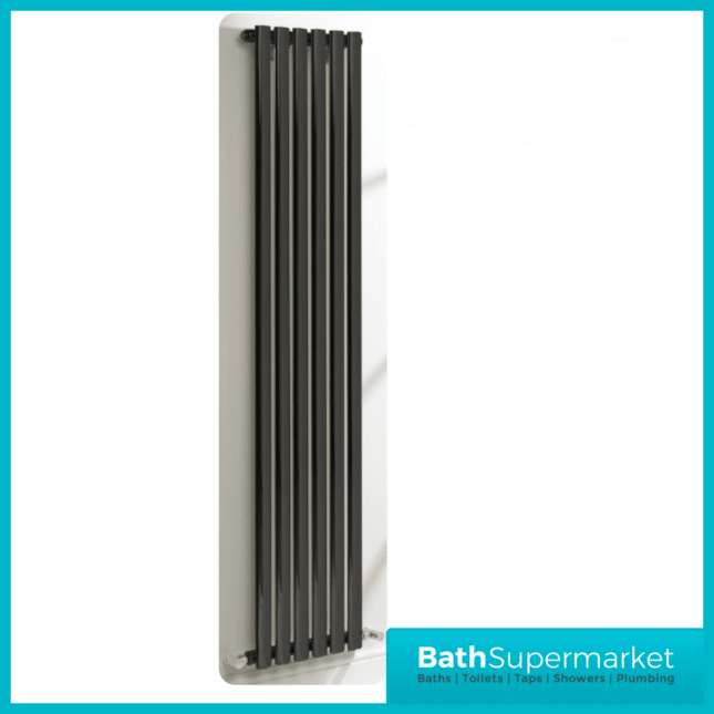 Aspen Anthracite Single Panel Vertical Radiator 1800mm Height x Various Widths