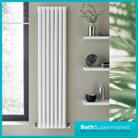 Aspen White Double Panel Vertical Radiator 420mm Width x 1600mm Height