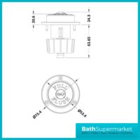 Hudson Reed Matt Black Traditional Round Dual Flush WC Push Button
