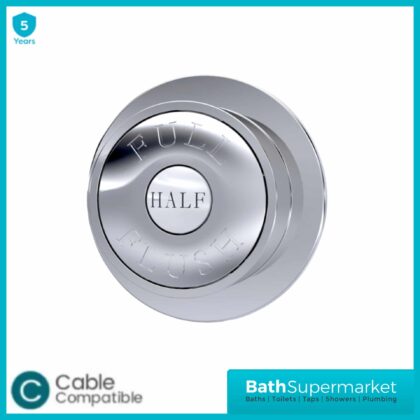 Hudson Reed Chrome Traditional Round Dual Flush WC Push Button