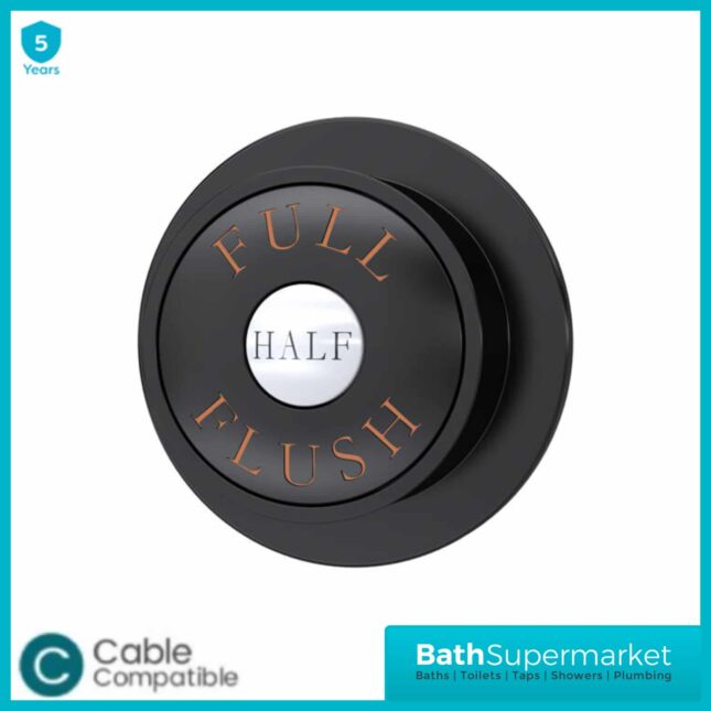 Hudson Reed Chrome Traditional Round Dual Flush WC Push Button