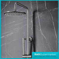 Sognare Knurled Chrome Round Thermostatic Bar Mixer Valve Shower Set - Image 8