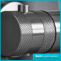Sognare Knurled Chrome Round Thermostatic Bar Mixer Valve Shower Set