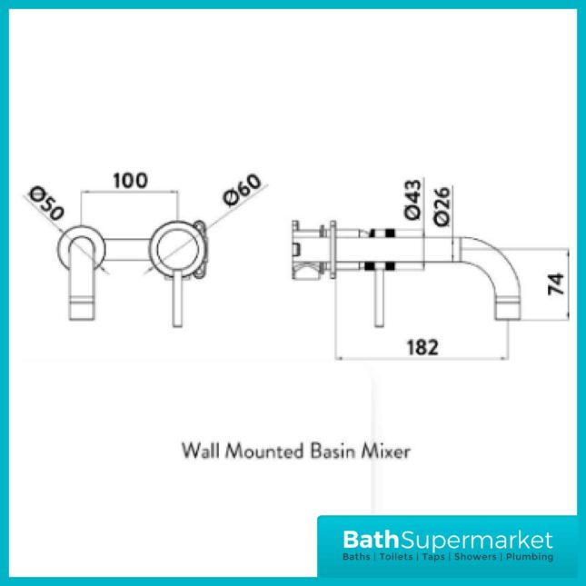 Knurled Round Brushed Brass Basin Wall Mounted Basin Tap With Screw Head 2 Types