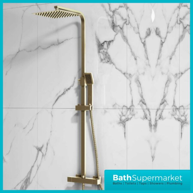 Sognare Square Thermostatic Bar Mixer Valve Drench Shower