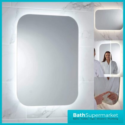 Sognare Halo Touch Sensor Illuminated LED Mirror With Demister 600mm x 800mm
