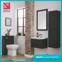 Kore Matt Dark Grey Floor Standing Back To Wall WC Unit 500mm Width