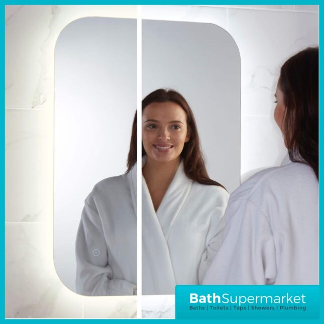 Sognare Halo Touch Sensor Illuminated LED Mirror With Demister 600mm x 800mm
