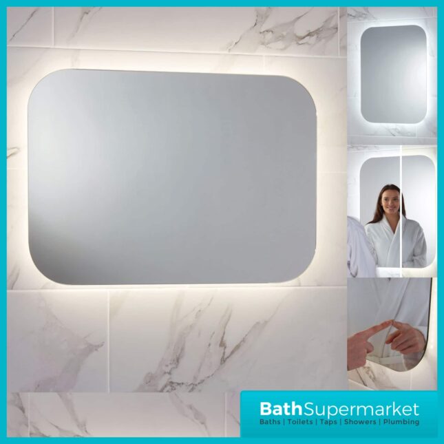 Sognare Halo Touch Sensor Illuminated LED Mirror With Demister 500mm x 700mm