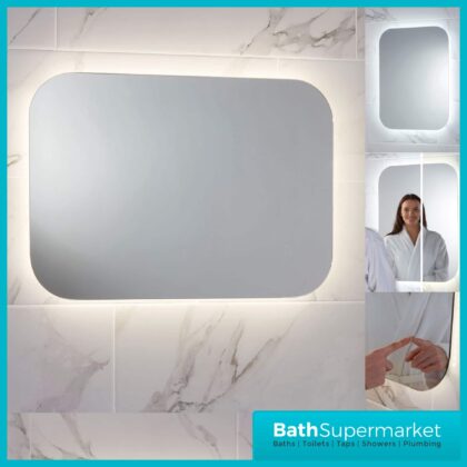 Sognare Halo Touch Sensor Illuminated LED Mirror With Demister 800mm x 600mm