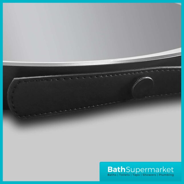 Sognare Bello Matt Black Round LED Illuminated Demister Bathroom Mirror 600mm