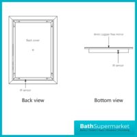 Sognare Losca Smart LED Demister Mirror With Bluetooth Connection 500mm x 700mm