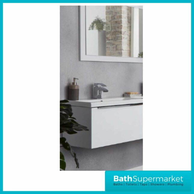 Celeste Muro Gloss White Wall Mounted Vanity Unit & Basin 500mm