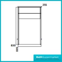Kore Sonoma Oak Floor Standing Back To Wall WC Unit 500mm Width