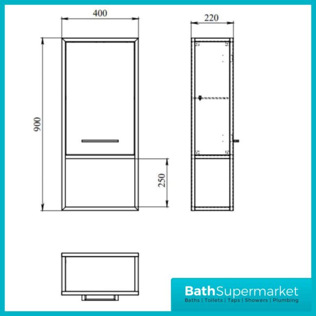Loft Scandinavian Oak Black Frame Wall Mounted Basin Unit & Storage Cabinet Package