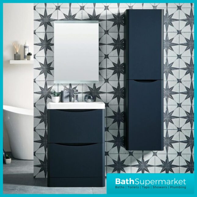 Sognare Cella Matt Grey Floorstanding Vanity Unit & Basin 600mm Wide