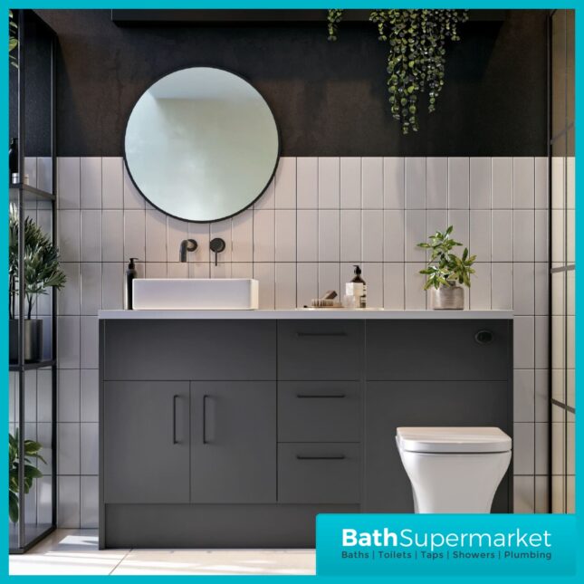 Sognare Lacie Round Matt Black LED Illuminated Bathroom Demister Mirror 600mm - Image 3