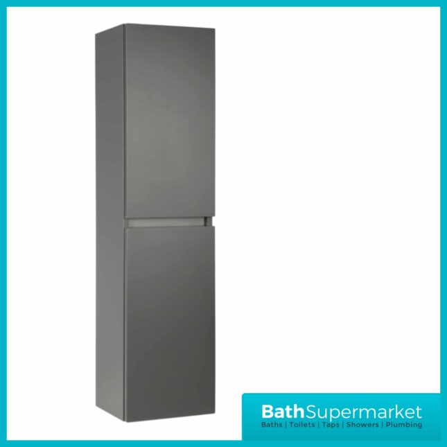 Kore Matt Dark Grey Wall Mounted Tall Side Storage Unit 1200mm Height