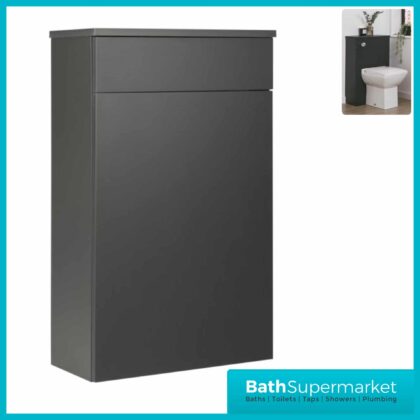 Kore Matt Dark Grey Floor Standing Back To Wall WC Unit 500mm Width