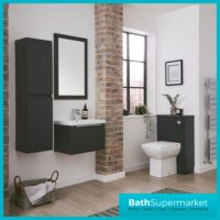 Kore Matt Dark Grey Floor Standing Back To Wall WC Unit 500mm Width