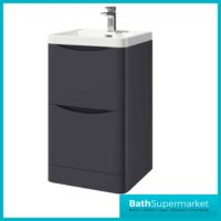 Cassellie Bali Anthracite Floor Standing Vanity Unit 500mm Wide