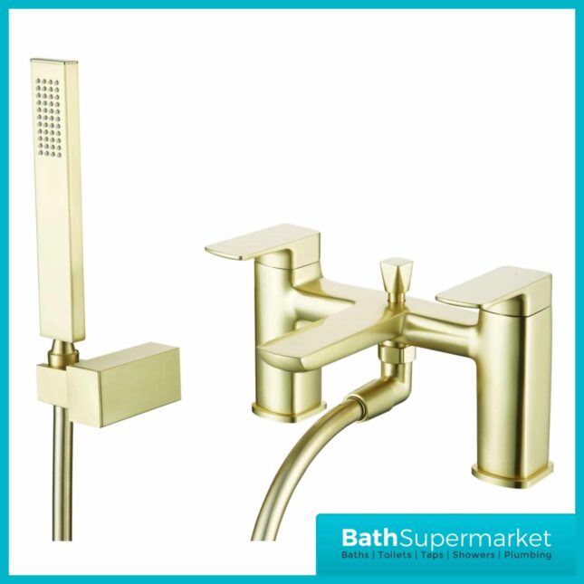 Synergy Studio D Brushed Brass Bath Shower Filler Mixer Tap SY-D04BB