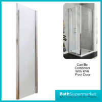 Kvit Kv6 Frameless 6mm Clear Glass Side Panel 900mm Wide x 1850mm Height